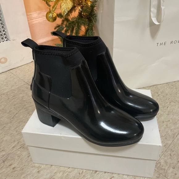 hunter heeled rain boots